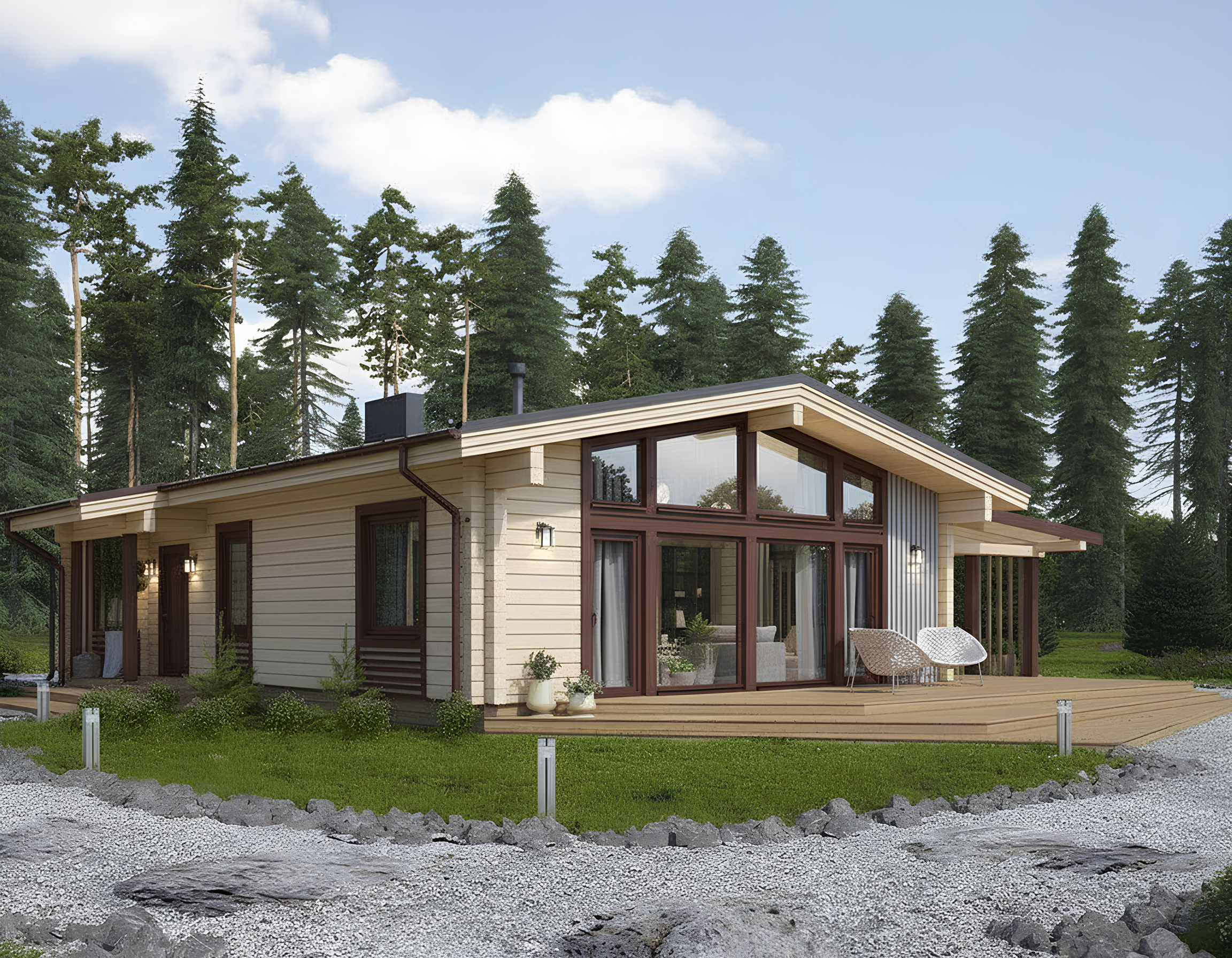 Дом из клееного бруса VZ-374 